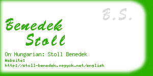 benedek stoll business card